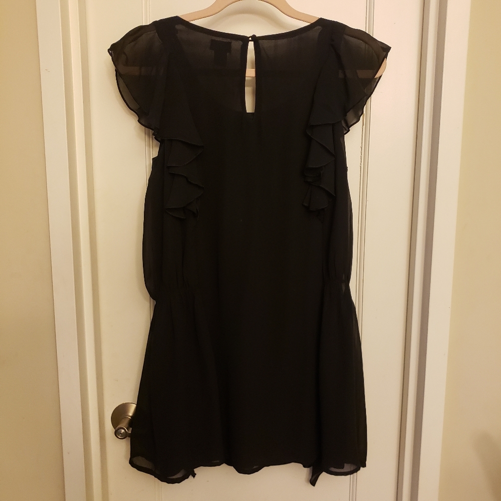 H&M Crystal Bib Ruffle Tunic Top - Picture 5 of 7